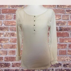 Arizona Jean Company Cream Button Down Shirt